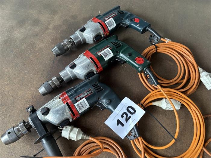 3 Elektro-Bohrmaschinen Metabo
